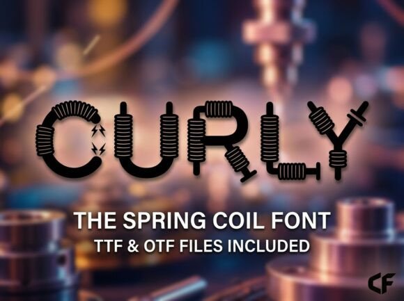 Curly: Industrial Font for High-Impact Visuals